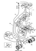 Moteur d'avancement arrire,conduites hydrauliques 9991460S2