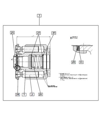 Pompe de transmission, rotation 9991709