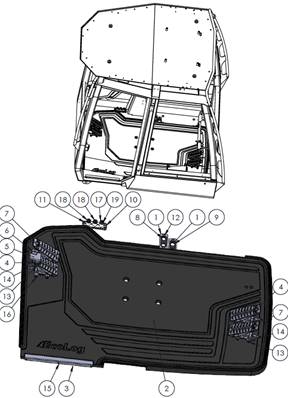 Equipements cabine, sol 9992002