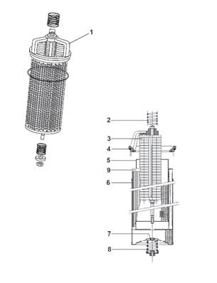 Réservoir hydraulique, filtration 9992534