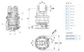 Rotator INDEXATOR AV4 E I LS M16 Ø173mm sans restricteur pour chapes de 80mm