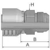 Embout à sertir PARKER JIC 7/8 - Mâle - Série 48 10348-10-6