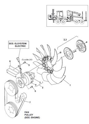 Hélice ventilateur, montage 9902881