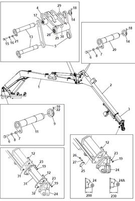 Grue 260 11,5m, assemblage 9991041