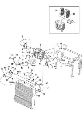 Filtration d'air du moteur, montage 9991142