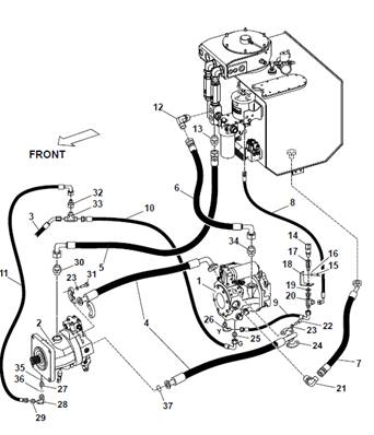 Transmission , conduites hydrauliques 9991168