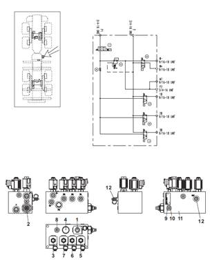 Valve berces hydrauliques, assemblage 9991443