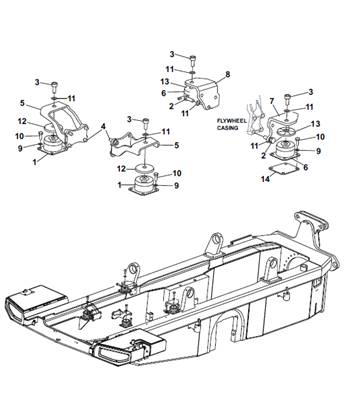 Support moteur, montage 9991945