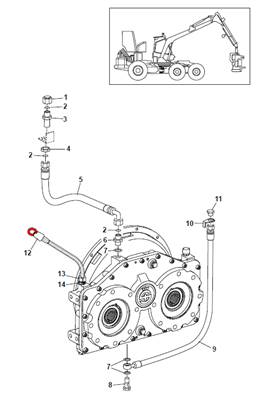 Boite de répartition, conduites hydrauliques 9992720