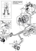 Moteur d'avancement avant MSE08, conduites hydrauliques 9992911S2