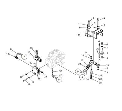 Hydraulique du couteau flottant LM043439