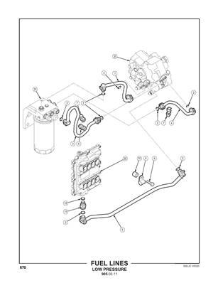 Conduites carburant, basse pression 9050311