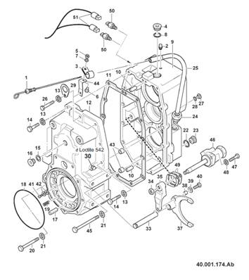 Boîte de transmission, assemblage 7029851S2
