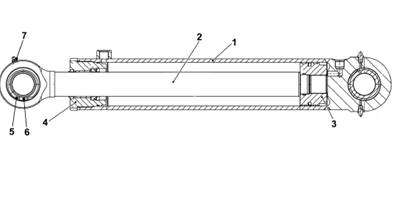 Vérin hydraulique direction, assemblage 7029854GR