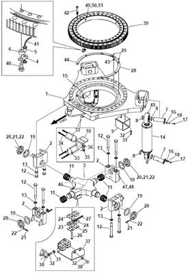 Plaque d'oscillation, assemblage 9991136