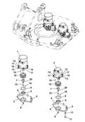 Moteur rotation tourelle, montage 9991481S2