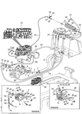 Pompe de grue, conduites hydrauliques 9991526