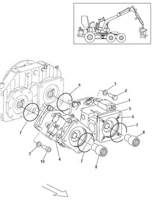 Pompes hydrauliques, montage 9991721