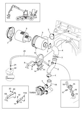 Filtration d'air du moteur, montage 9992904