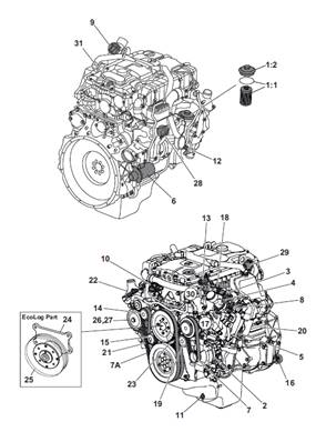 Moteur thermique, assemblage 99929464