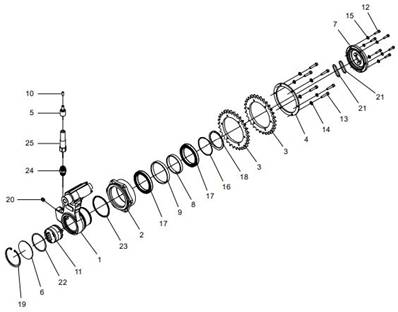 Bras de la roulette de mesurage #2 LM006814-MONT