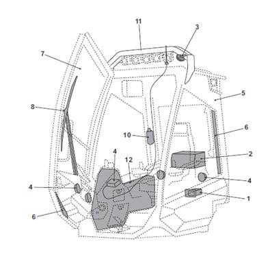 Structure cabine, assemblage 7016628 7016628