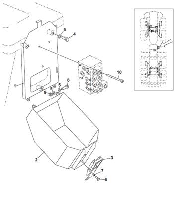 Protection valve hydraulique berce, montage 9902030GR