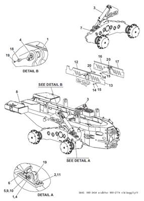 Elevateur bogie, montage 9903407