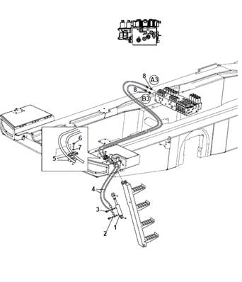 Marche-pied, conduites hydrauliques 9991194