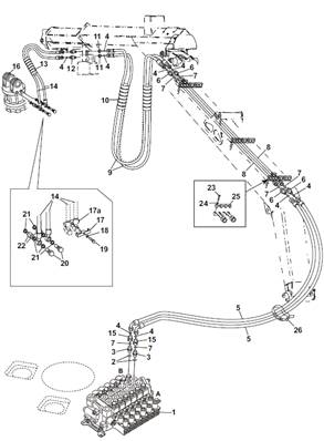 Rotator, conduites hydrauliques 9991244