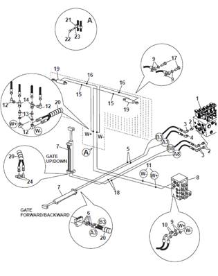 Grille amovible hydraulique, montage 9991574