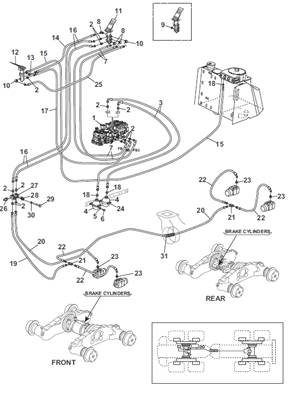 Freins de service, conduites hydrauliques 9991593