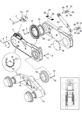 Bogie pendulaire avant, montage 9992180