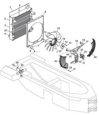 Refroidissement hydraulique, montage 9992485