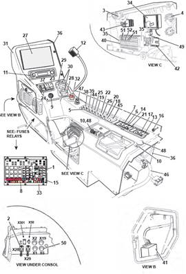 Console latérale cabine, assemblage 9992769