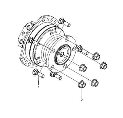 Goujons et écrous des moteurs des rouleaux LM999402