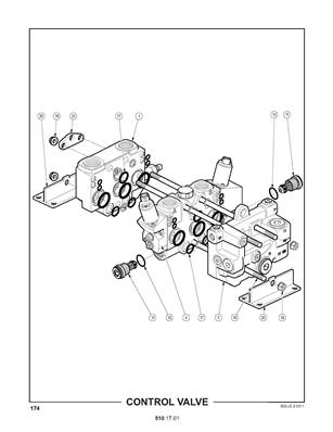 Distributeur hydraulique de pince, lame, treuil et double arche 5101701