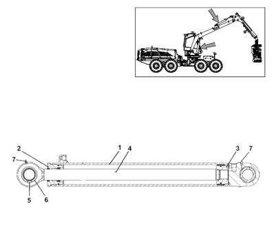 Vérin de levage et balancier, assemblage 9991246