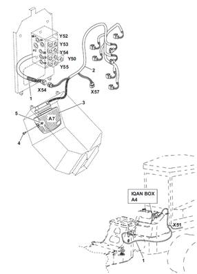 Faisceau des berces hydrauliques, montage 9991444