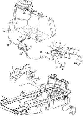 Pompe remplissage hydraulique, montage 9992532