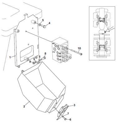 Protection valve hydraulique berce, montage 9992664