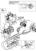 Moteur d'avancement arrire,conduites hydrauliques 9992913S2