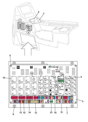 Tableau de fusible, montage 9992926