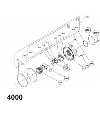 Moteur rotation tourelle POCLAIN, assemblage 99929447