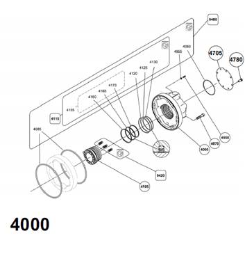 Moteur rotation tourelle POCLAIN, assemblage 99929463