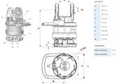 Rotator INDEXATOR GV12S LS M16 Ø173mm sans restricteurs pour chapes de 100mm