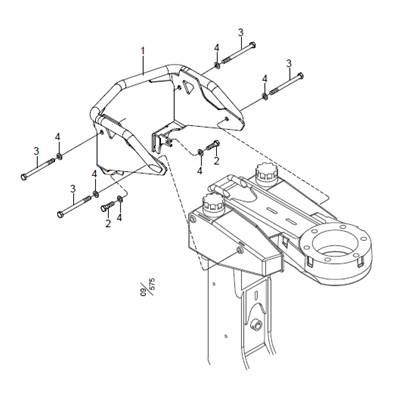 Arceau de protection du tilt  des réservoirs du marquage couleur LM034628