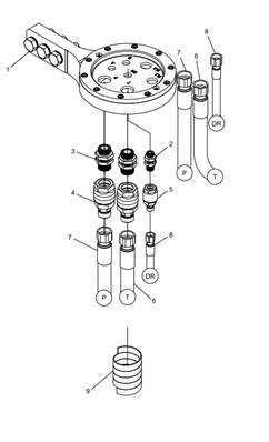 Support des flexibles pour tilt moulé LM043581