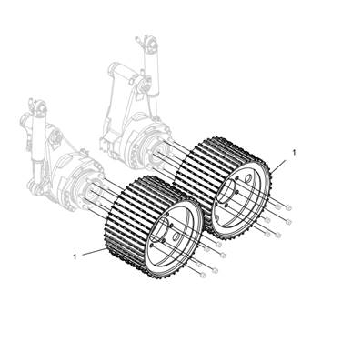 Rouleau acier, barrettes en V, modèle E LM043594