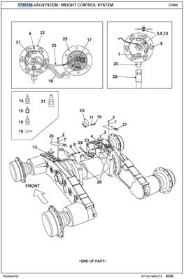 Système contrôle de charge sur bogie, assemblage 1700166